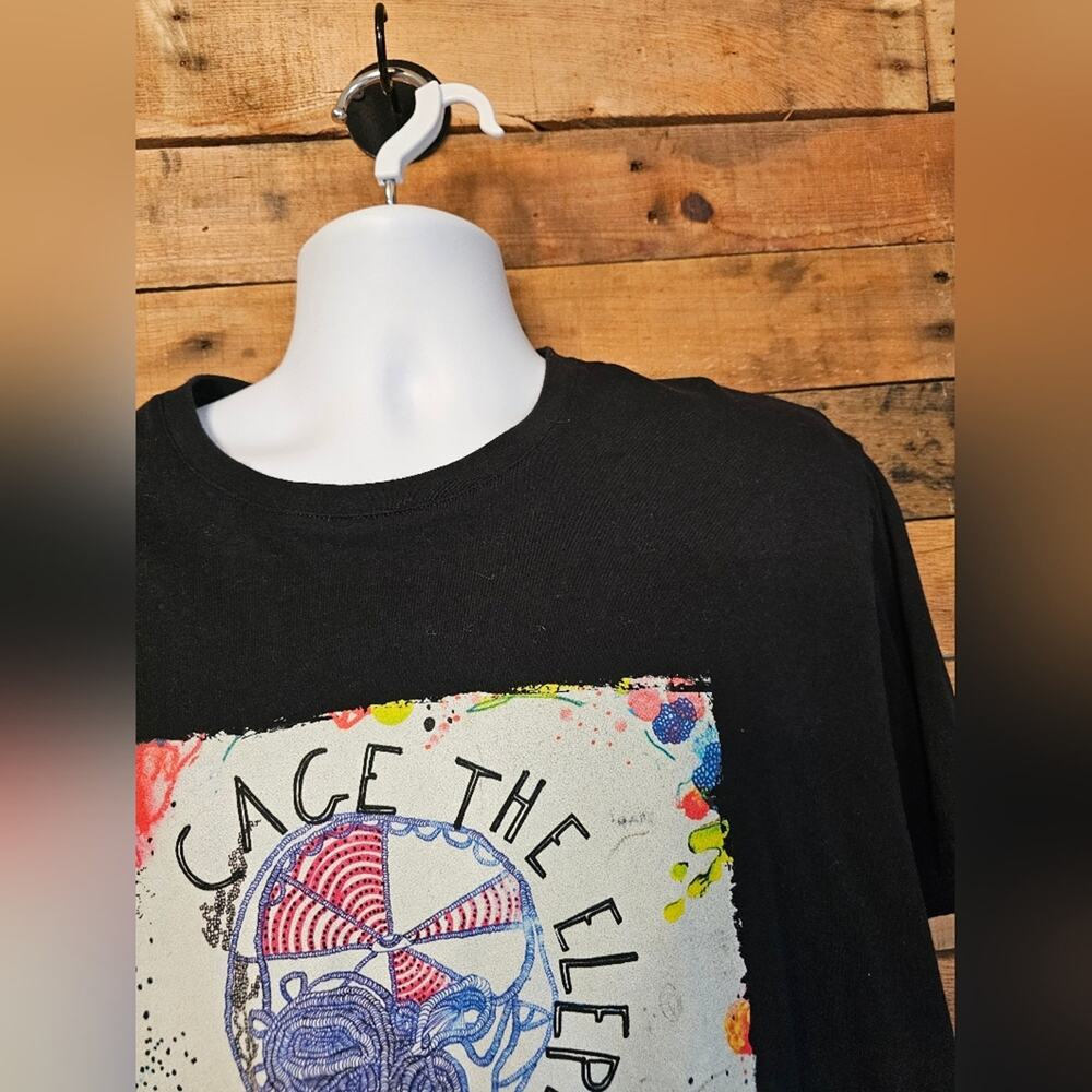 Men's Black Graphic Tee with Cage The Elephant Band CD Cover Size XXL - Picture 4 of 11